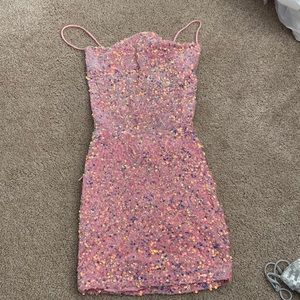 teen girls pink mini dress